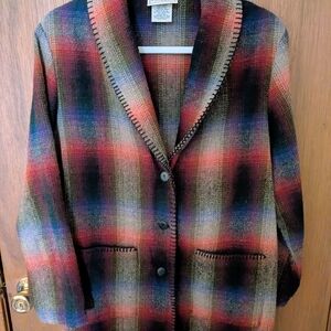 Multicolor Plaid Women's Jacket